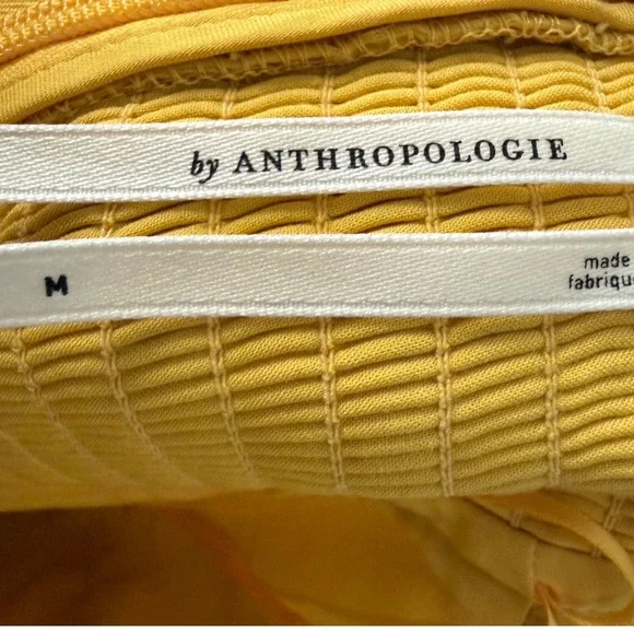 Anthropologie Yellow Strapless Ruched Hi-Low Corset Gown Size M Wedding Guest - Picture 5 of 7